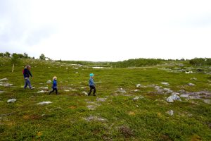 Fjällvandring familj