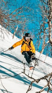 Skidåkning i Borgafjäll